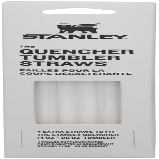 Stanley Quencher Tumbler Straws for 14 or 20 oz | Reusable Replacement Straws for Tumbler with Handle | Stainless Steel Drinking Cup Accessory | BPA-Free | No color