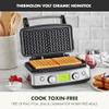 GreenPan Elite 2-Square Belgian & Classic Waffle Iron, Healthy Ceramic Nonstick Dishwasher Safe Plates, Adjustable Shade/Crunch Controls, Wont Overflow, Easy Cleanup Breakfast, Stainless Steel view 2