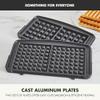 GreenPan Elite 2-Square Belgian & Classic Waffle Iron, Healthy Ceramic Nonstick Dishwasher Safe Plates, Adjustable Shade/Crunch Controls, Wont Overflow, Easy Cleanup Breakfast, Stainless Steel view 4