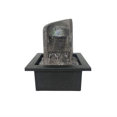 BONAD Indoor Fountain Tabletop Fountain with LED Lights Living Room Feng Shui Waterscape Ornaments Soothing Relaxation Zen Meditation Waterfall Fountains Meditation Fountain (Color : 1)