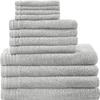 510 DESIGN Big Bundle 100% Cotton Bath Towel Set, Luxurious Spa Quality Premium Zero Twist Terry Quick Dry, Soft, and Highly Absorbent for Shower, Multi-Sizes, Silver 12 Piece view 1