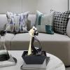 BONAD Indoor Fountain Desktop Water Fountain Living Room Entrance Water Fountain Geomancy Decoration Home Ornament for Living Room Office Decorate Meditation Fountain view 4