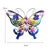 NOBRIM Glass Hanging Metal 3D Butterfly Stained Window Hangings Wall Hanging Art Decorations Home Garden Ornaments Scrolling Antennae with Hook for Easy Hanging Home Office Decoration view 3