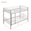 Anwickmak Twin Over Twin Metal Bunk Bed,Bed Frame Platform Divided into Two Beds No Box Spring Saving Space for Boys Girls Teens Kids bunk beds No Box Spring Needed(Silver) view 2