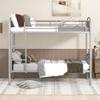 Anwickmak Twin Over Twin Metal Bunk Bed,Bed Frame Platform Divided into Two Beds No Box Spring Saving Space for Boys Girls Teens Kids bunk beds No Box Spring Needed(Silver) view 3