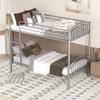 Anwickmak Twin Over Twin Metal Bunk Bed,Bed Frame Platform Divided into Two Beds No Box Spring Saving Space for Boys Girls Teens Kids bunk beds No Box Spring Needed(Silver) view 4
