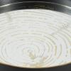 Benjara 18 Inch Decorative Tray, Round Black Wood Frame, Mirrored Bottom view 2