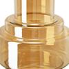 Benjara Alma 14 Inch Modern Vase, Geometric Design, Amber Luster Glass Frame view 2