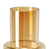 Benjara Alma 14 Inch Modern Vase, Geometric Design, Amber Luster Glass Frame view 3