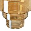 Benjara Alma 14 Inch Modern Vase, Geometric Design, Amber Luster Glass Frame view 4