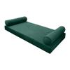 |SLIPCOVER ONLY| V5 Velvet Indoor Daybed Mattress Pillow Pipe Trim Twin-XL AD317 view 1