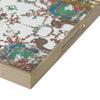 Benjara Miki 20 Inch Square Decorative Tray, Artisan Mirrored Damask Pattern, Gold view 4