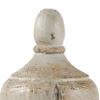 Benjara 18 Inch Modern Accent Decor, Turned Finial Design, Whitewashed Finish view 3