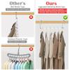 12 Pack Space Saving Hangers for Clothes, Collapsible Metal Hangers Organizer, Clothes Space Savers, Closet Organizers and Storage, Dorm Room Essentials view 2