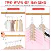 12 Pack Space Saving Hangers for Clothes, Collapsible Metal Hangers Organizer, Clothes Space Savers, Closet Organizers and Storage, Dorm Room Essentials view 3