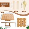 150pc Disposable Wooden Food Cones with 36 Holes Bamboo Ice Cream Cone Holder Display Stand and 150 Colorful Bamboo Stick for Restaurant Catered Events Party or Buffets Ice Cream Food Trucks view 2