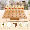 150pc Disposable Wooden Food Cones with 36 Holes Bamboo Ice Cream Cone Holder Display Stand and 150 Colorful Bamboo Stick for Restaurant Catered Events Party or Buffets Ice Cream Food Trucks view 3