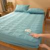 3pc Quilted Fitted Sheet with Pillowcase, Thick Mattress Protector Noiseless Mattress Cover Breathable Soft Mattress Pad Protector Deep Pocket Ultra Soft, Wrinkle and Fade Resistant, Fits up to 16" th view 1