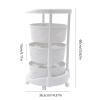 AKaSping 3 Tier Kitchen Storage Rack with Wheels 180 Rotating Storage Shelf Household Floor-Standing Movable Storage Rack for Kitchen Bathroom Living Room Storage Vegetable Fruit Snack view 2