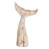 Aecipl Nautical Home Decor Wood Whale Tail Tabletop Statue Decorative Rustic Sculpture Ocean Beach Coastal Themed Figurine Whale Ornament Bathroom Shelf Decoration (19.5" H) view 1