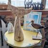Aecipl Nautical Home Decor Wood Whale Tail Tabletop Statue Decorative Rustic Sculpture Ocean Beach Coastal Themed Figurine Whale Ornament Bathroom Shelf Decoration (19.5" H) view 4