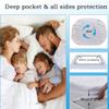 3pc Quilted Fitted Sheet with Pillowcase, Thick Mattress Protector Noiseless Mattress Cover Breathable Soft Mattress Pad Protector Deep Pocket Ultra Soft, Wrinkle and Fade Resistant, Fits up to 16" th view 4