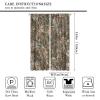 Vintage Wood Panel Curtains, Forest Moose Geese Paw Print Silhouette Rustic Bedroom Living Room Kitchen Rustic Window Drapes 42x63in view 2