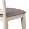 Benjara Joss 40 Inch Cottage Wood Counter Height Chair, Set of 2, Gray Seat, Cream view 4