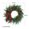 Welcome Wreath 21.65in Green Artificial Plant Pine Needle Berry Christmas Wreath Home Front Door Garden Decoration Shop Party Window Decor Garland Artificial Eucalyptus Wreath view 2