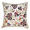 AeraVida 2 Pieces Bright Maple Leaf Vine Embroidery Throw Pillow Cases | Christmas or Spring Theme | 17.5x17.5 inch view 2