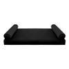 Prolinemax Style V5 Twin-XL Size Velvet Pipe Trim Indoor Daybed Bolster Pillow Cushion Mattress Fitted Sheet |Cover ONLY| AD374 view 1