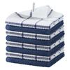 Nialnant 8 Pack Dish Rags,100% Cotton Dish Towels for Kitchen,Super Absorbent Kitchen Dish Cloths,Dish Rags with Hanging Loop,12x12 Inches,Navy Blue view 1