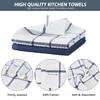 Nialnant 8 Pack Dish Rags,100% Cotton Dish Towels for Kitchen,Super Absorbent Kitchen Dish Cloths,Dish Rags with Hanging Loop,12x12 Inches,Navy Blue view 3