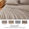 HOMICIA Linen Sheets California King Size, Stonewashed Linen Cotton Blend Sheets with Slub Texture, Breathable & Soft Cotton Bedsheets, All-Season Comfort, 4 Pieces, Beige view 3
