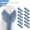12 Pack Dusty Blue Table Runner, 10FT Cheesecloth Table Runner Long Romantic Semi Sheer Rustic Boho Gauze Table Runners for Wedding Bridal Shower Birthday Party Decorations(35120 Inch) view 4