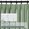 Macochico Pinch Pleated Blackout Curtain for Living Room Bedroom Thermal Insulated Room Darkening Drapes Window Treatment Curtain,Celadon,100W x 102L,2 Panels view 4