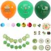1 Set Four-leaf Latte Art Cupcake Topper Decor St Patrick Party Ornament St Patrick Cupcake Topper St. Patrick's Day Balloons Party Decoration Balloons Ornament Cake Decor view 1