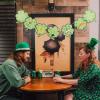 1 Set Four-leaf Latte Art Cupcake Topper Decor St Patrick Party Ornament St Patrick Cupcake Topper St. Patrick's Day Balloons Party Decoration Balloons Ornament Cake Decor view 3