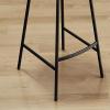 KWOKING Glam Metal Barstool Low Back Faux Leather Stool Seating Bar Chair Armless with Footrest Home High Cashdesk Backrest Grey Black 6 Pieces Set Counter Stool(26" H) view 4