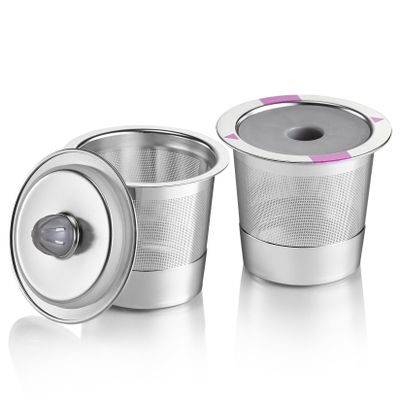 GoodCups 2 Stainless Steel Reusable K Cups for Keurig Coffee Makers - Refillable Kcups Coffee Filters for Keurig Brewers Family