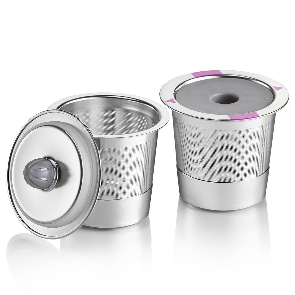 GoodCups 2 Stainless Steel Reusable K Cups for Keurig Coffee Makers - Refillable Kcups Coffee Filters for Keurig Brewers Family