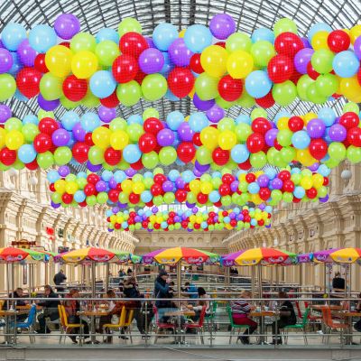 Haull Balloon Drop Net for Ceiling Release Balloon Drop Kit, 12 x 7 ft