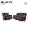 A Ainehome Luxury Recliner Sofa Living Room Set Leather Reclining Sofa and Loveseat Chair Sets Living Room Furniture Sets Recliner Couches for Living Room/Office (D-Brown, Sofa+Loveseat) view 2