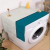 Microwave Oven Dust Cover, Abstract Modern Art Teal Color Block Stripe Geometric Pattern Anti-Slip Refrigerator Dust Cover Washing Machine Top Cover with Storage Pockets 28" X 67" view 2