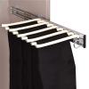 Closet Organizer Rack For Pants And Coat - Adjustable Clothing Organizer Holder, Pull Out Closet Trouser Rack, 9 Scarf Holder Hanger Rail, Pull Out Trouser Hanger, For Closet Depth 47cm, White ( Size view 1