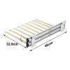 Closet Organizer Rack For Pants And Coat - Adjustable Clothing Organizer Holder, Pull Out Closet Trouser Rack, 9 Scarf Holder Hanger Rail, Pull Out Trouser Hanger, For Closet Depth 47cm, White ( Size view 2