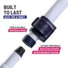 Moku Home Shower Scrubber 3 in 1 Extendable Long Handle 58" Cleaning Brush - Non Scratch Shower Brush for Cleaning Bathroom Kitchen Toilet Wall Tub Tile (Gray) view 4