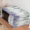 Microwave Oven Dust Cover, Purple Lavender Flower Eucalyptus Leaves Summer Plant Anti-Slip Refrigerator Dust Cover Washing Machine Top Cover with Storage Pockets 21" X 51" view 4