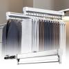 Extendable Clothes Rail - Sliding Wardrobe Closet Rod, Wardrobe Pull Out Clothes Hanger, Adjustable Sliding Wardrobe Clothes Hanger, Stainless Steel Clothes Rail, Adjustable Length 50~100cm ( Size : 5 view 1