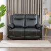 A Ainehome Luxury Recliner Sofa Living Room Furniture Set Reclining Couch Rv Sofa Chair Loveseat Recliner Couches for Living Room/Small Space/Office/Theater Seating(D-Black, Loveseat) view 1